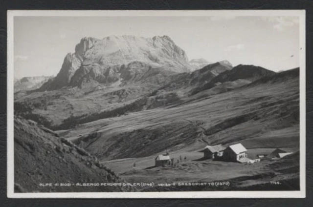 n160  CARTOLINA ALPE DI SIUSI ALBERGO PENSIONE DIALER VERSO IL SASSOPIATTO++++