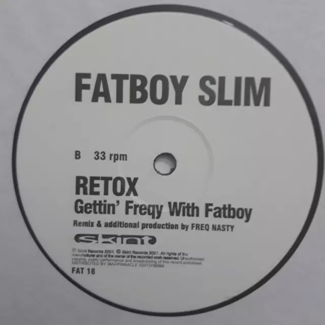 Remezclas de reintoxicación de vinilo Fatboy Slim de 12" de Dave Clarke & Freq Nasty Reino Unido 2002 Techno 3