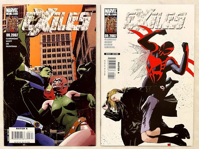 Exiles #97 #98 Lot Set Run 2007 Marvel Chris Claremont Clayton Henry Vf