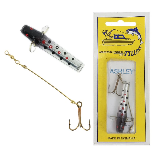 TILLINS ASHLEY SPINNER Lure 5cm No. 5 / Gold Blue Black Spots $10.38 -  PicClick AU