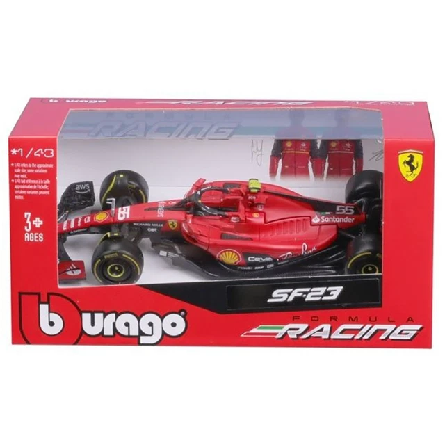 Collection Voiture F1 Leclerc Sainz Bburago 78002 Lot De 2 Modèles De Voiture De Formule 1, Carlos Sainz Miniature Ferrari F1 SF-23