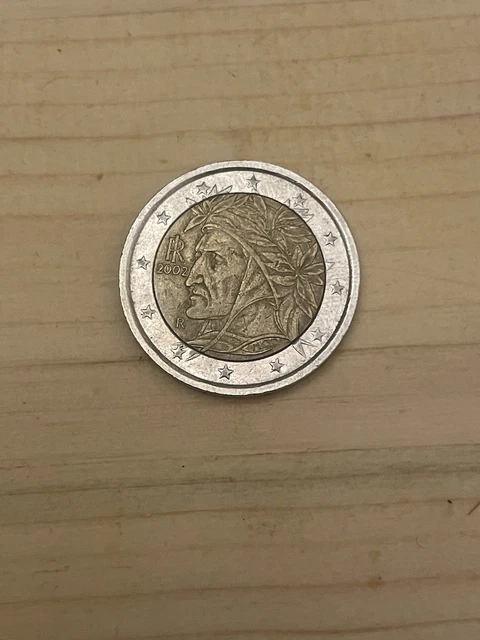 Pièce De 2 Euros Italie 2002 (1ère Carte) - Commémorative, état Circulé - Collection