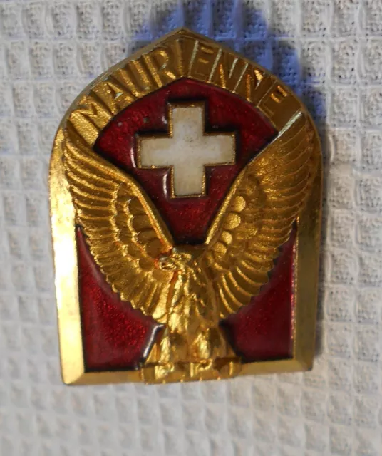 BROCHE INSIGNE EMAILLEE BLASON  AIGLE DE  LA MAURIENNE #SoutienUkraine