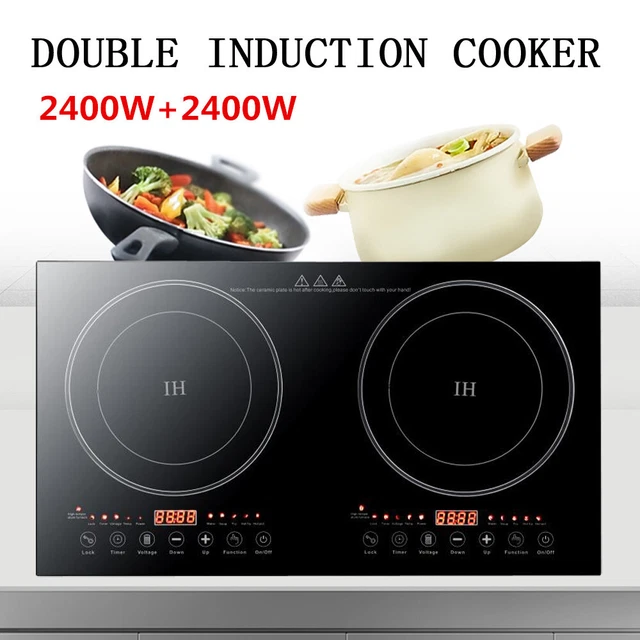 DIGITAL DUAL INDUCTION Cooktop Countertop/Builtin 2Burner Hot Stove