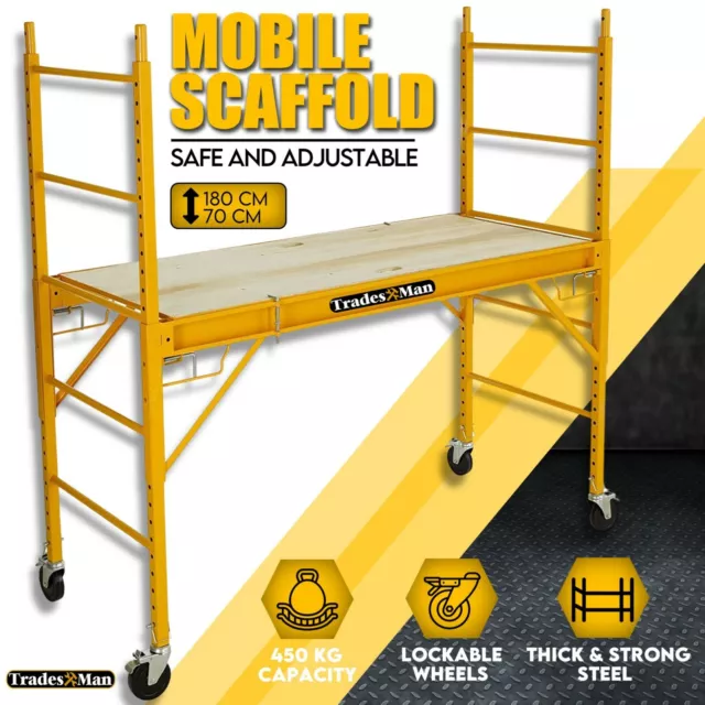 450KG Mobile Scaffold High Adjustable Platform Scaffolding LOCAL PICKUP VIC