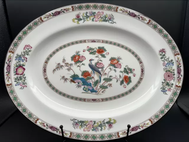 Beautiful BRAND NEW WEDGWOOD Kutani Crane Bone China 15" Oval Serving Platter