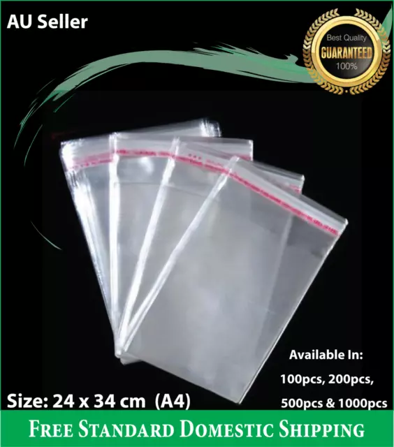 100PCS Clear Self Seal Adhesive Cellophane Resealable OPP Plastic - Foto 3