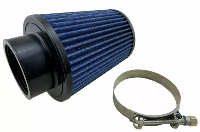 2.75 Inch Cone Cold Air Intake Filter Inlet + T-Bolt Clamp Turbo Supercharger NA