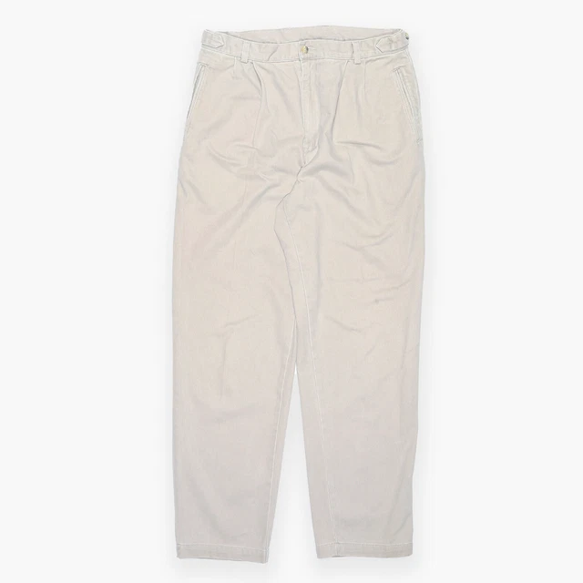 TIMBERLAND pantaloni da uomo beige regolari in cotone dritto W34 L32