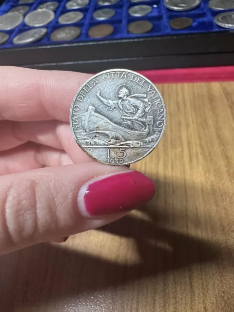 Moneta Città Del Vaticano Pio Xi 5 Lire 1939 Ab
