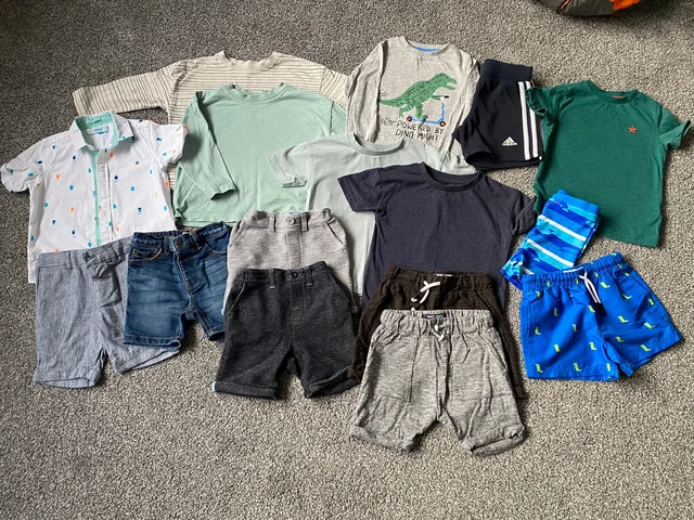 Abbigliamento ragazzi vacanze estive pacchetto grande età 2-3 ted panettiere next adidas george
