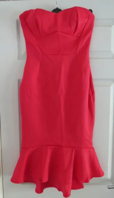 ASOS PETITE Pephem Bandeau Midi Dress Red UK 12 RRP £38 LN012 MM 04