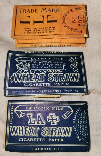 LA CROIX FILS Tobacco Cigarette Rolling Papers Rare Vintage Wheat Straw B44  $9.50