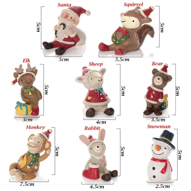 Garden Xmas Ornament Christmas Decorations Snowman Figurine Mini Santa Claus 2