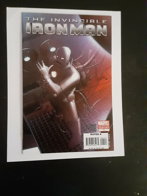 Invincible Iron Man #1 (2008) Variant Cover by SALVADOR LARROCA
