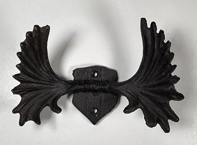 Cast Iron Moose Antlers Wall Hook / Handle