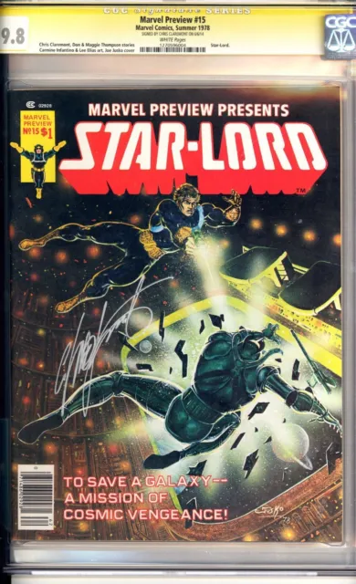Marvel Preview #15 Ss Cgc 9.8 Wp Chris Claremont Signed Star-Lord App