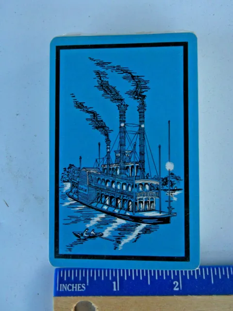 Vintage deck of playing cards Blue Steamboat Novelty Cards