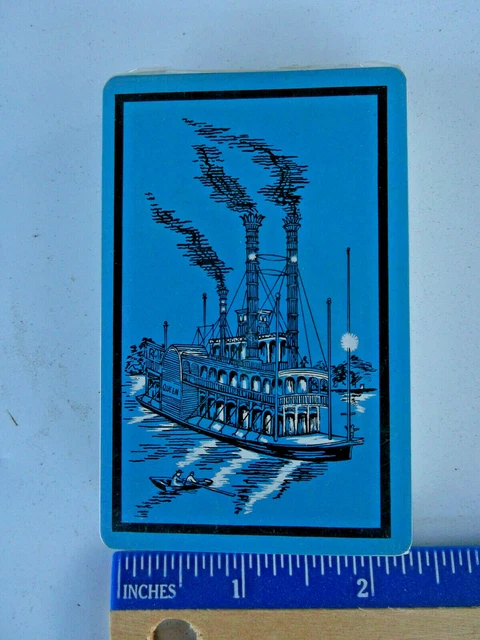 Vintage deck of playing cards Blue Steamboat Novelty Cards Vintage deck of playing cards Blue Steamboat Novelty Cards