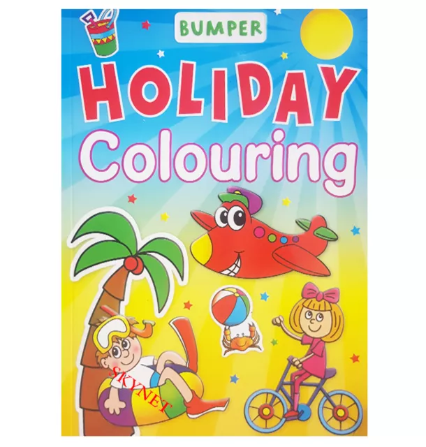 QUALITY A4 CHILDRENS KIDS HOLIDAY Colouring Book 96 PAGES PERFORATED NEW