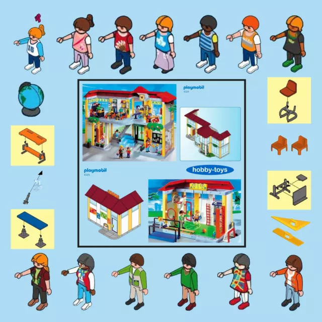 PLAYMOBIL 4324 EXTRAS colegio casa escuela grande school