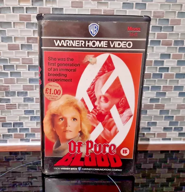 VHS Movie Tape - Of Pure Blood (1986) - UK - Pal 15 Cert