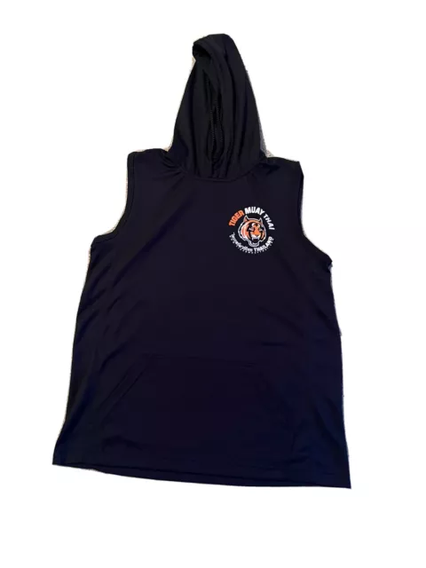 TIGER MUAY THAI VEST  Hood MMA UFC Martial Arts Phuket Thailand Training Top Gym