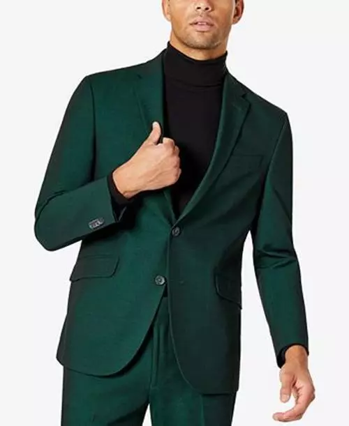 Kenneth Cole Reaction Slim-Fit Ready Flex Suit 38R 31 x 32 Emerald Gren 3