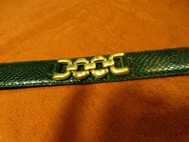 lceinture croute de cuir neuve  vert  75==== haute couture 3