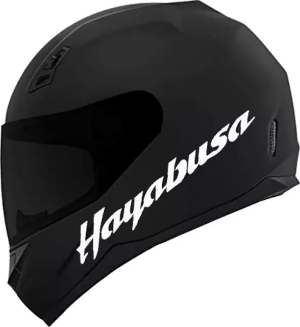 HAYABUSA WORD DECALS STICKERS (2) FAIRING HELMET TANK COLORS or CHROME