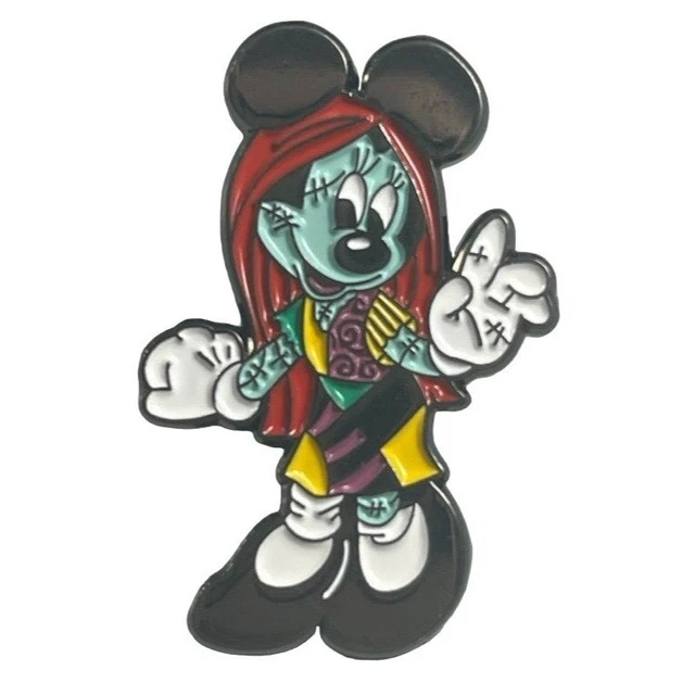Minnie Mouse Lapel Pin Sally Skelton Badge Red Hair Pin Brooch Accessories