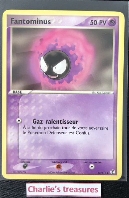 Carte Pokemon - Fantominus - 63/112 - Rouge Feu Vert Feuille - FR - NM+ / NEUF
