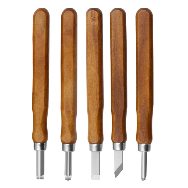 Juego de herramientas de tallado de madera 5 piezas escultura a mano cincel mecanizado de madera