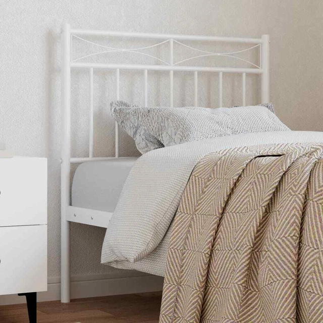 Testiera in Metallo Bianco 80 cm