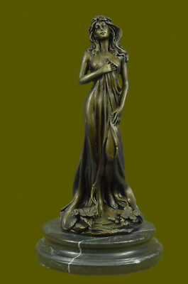 Aldo Aldo Vitale Liberato Maiden Bronzo Scultura Ghisa Statuina Figura Originale Arte 