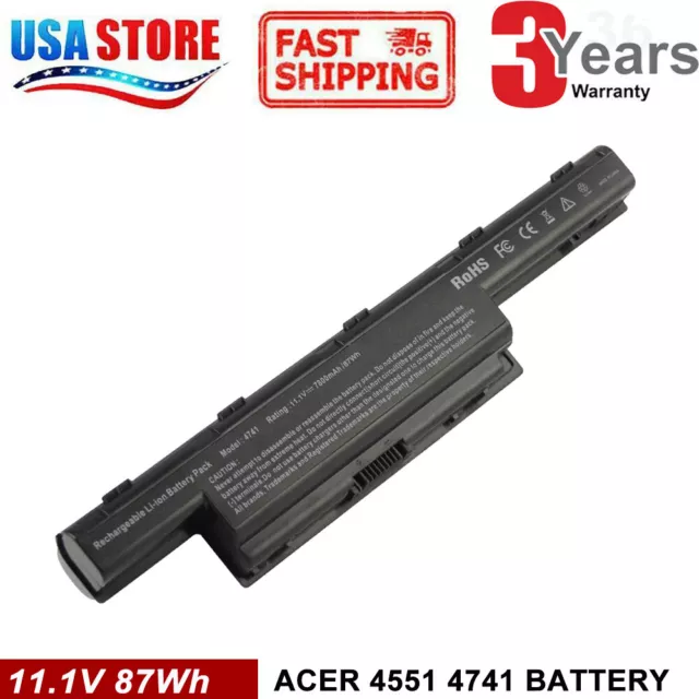 Laptop Battery for Acer Aspire 4743G 4551 4741 5741 5750 7750 5733Z 5742 7551