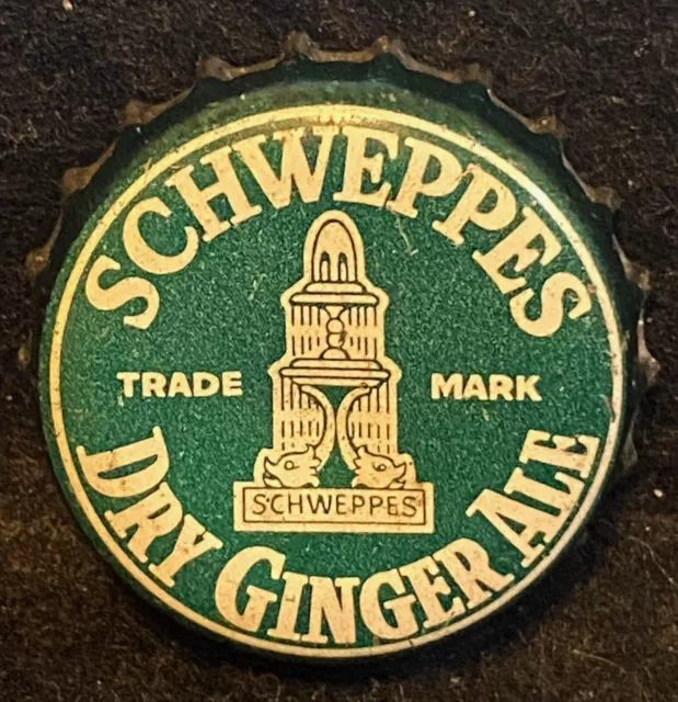 Schweppes Dry Ginger Ale Bottle Cap Lapel Pin