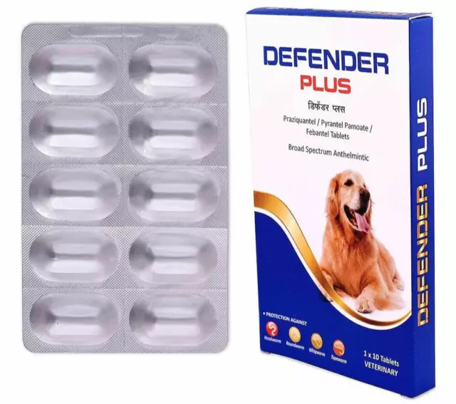 Medfly Healthcare Defender Plus Entwurmungsmittel (10 Tabletten) für Hunde...