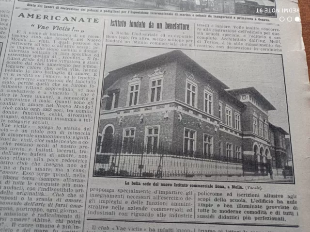 Domenica Del Corriere 1914 Biella Cagliari Lecce Porto Maurizio Nicastro