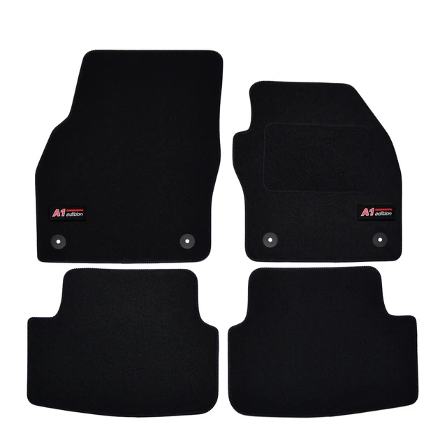 LOGO Fully Tailored black floor car mats for Audi A1 2019-up 4pcs