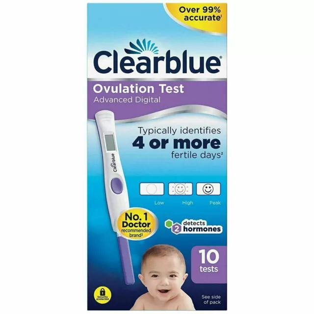 Clearblue Advanced Digital Ovulation 10 Test Kit with Dual Hormone LH Indicator 2