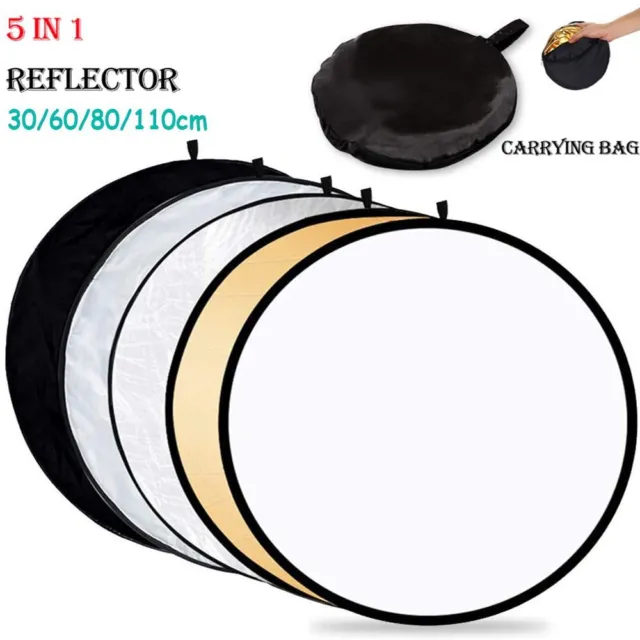 Multi-Disc Outdoor 5 in 1 Collapsible Photography Reflector Light Diffuser