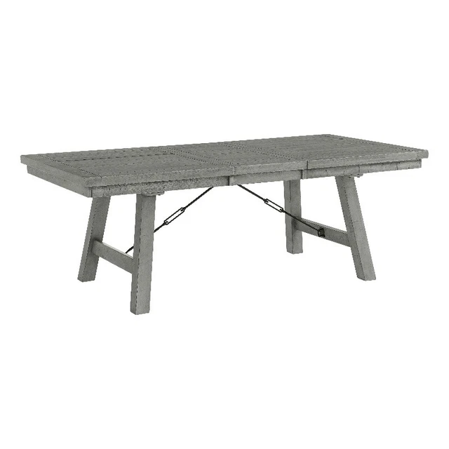 Beach House 84" Solid Wood Dove Gray Extendable Dining Table Beach House 84" Solid Wood Dove Gray Extendable Dining Table