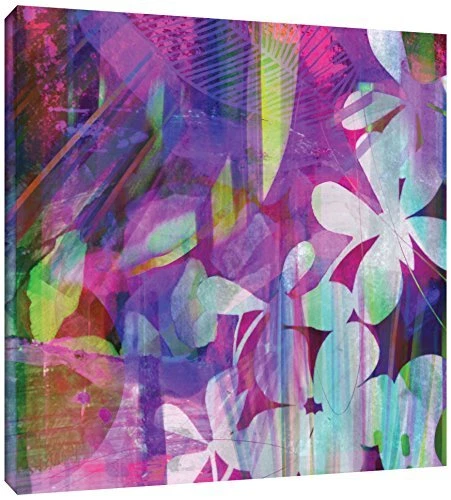 Delores Orridge Naskrent ''Jungle Fever-pinks'' 4 Piece Floater Framed Canvas...