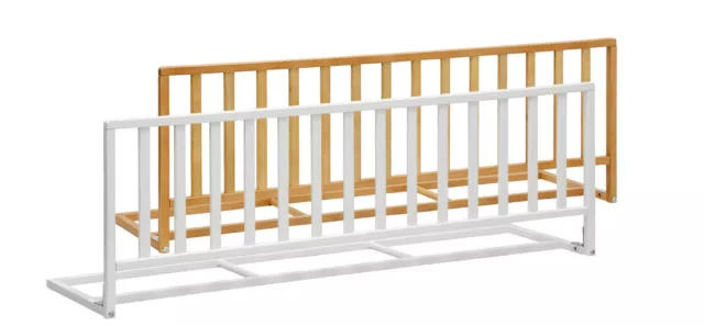 Bedrail PINO white or beech 3.9 ft - 120 cm wooden Child Bed Baby Guard Safety