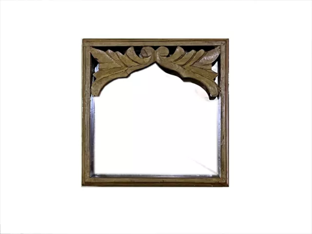 Wooden carved mirror frame wall hanging painted jharokha christmas gift decor