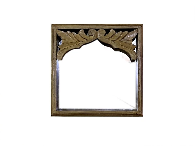 Wooden carved mirror frame wall hanging painted jharokha christmas gift decor