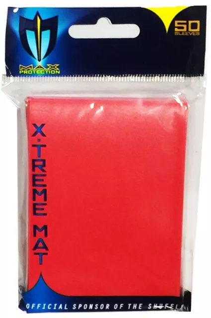 100 Max Pro XTREME DOUBLE Ultra Matte Red Mat Deck Protector Card Sleeves