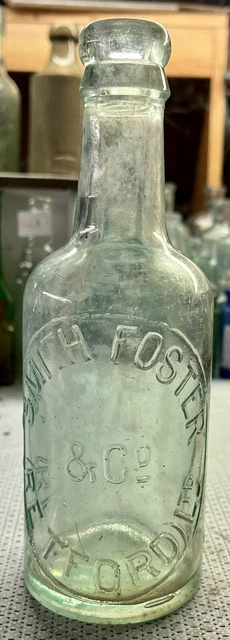 1920’S OLD AQUA Glass Beer Bottle - SMITH FOSTER & Co., RETFORD (H722 ...