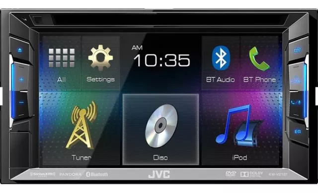JVC KW-V21BT 6.8" 2 DIN In-Dash Touchscreen Media Receiver w/ Bluetooth